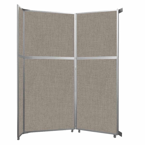 Operable Wall Folding Room Divider 7'11" x 10'3/4" Warm Pebble Fabric